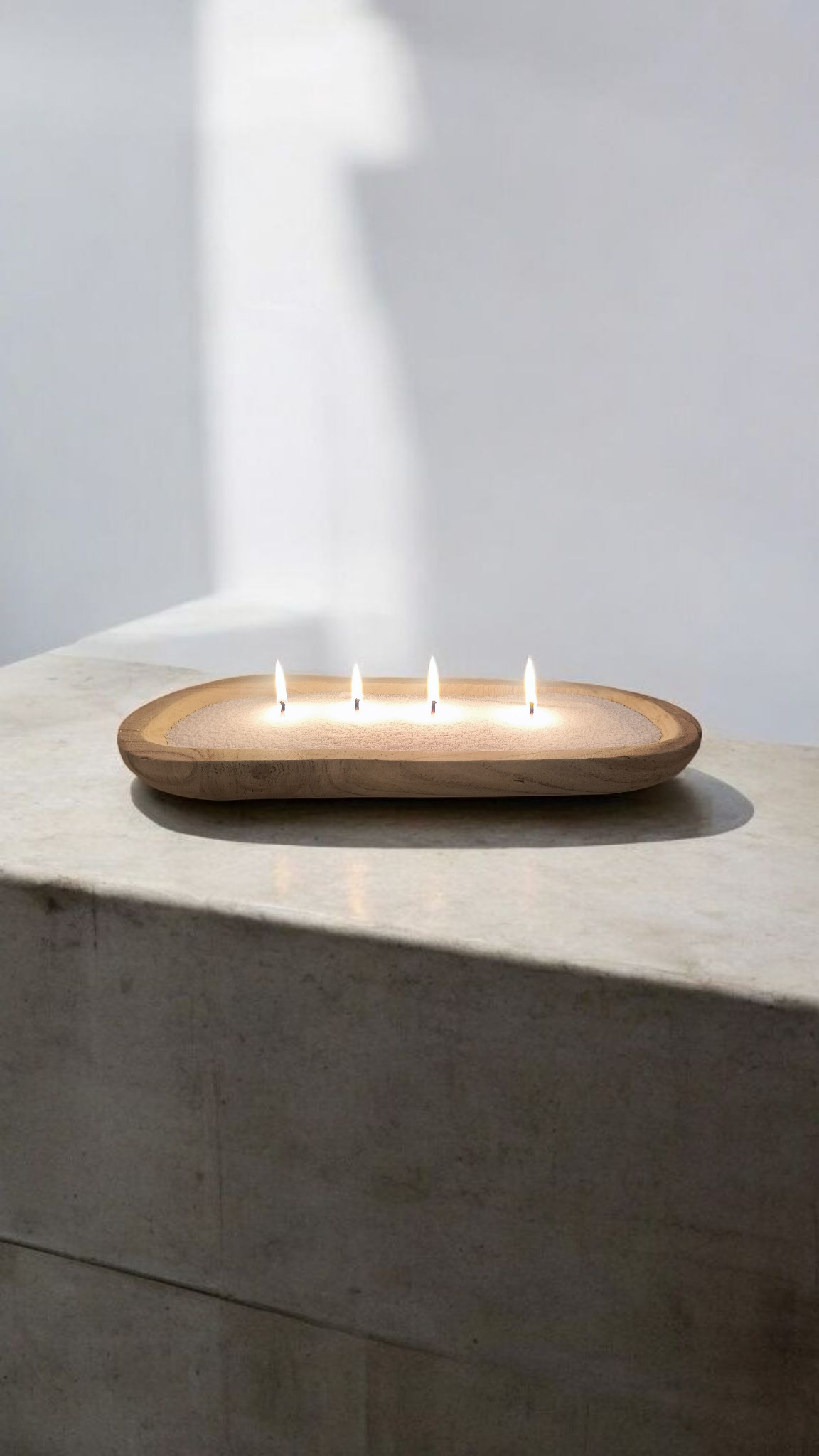 Bougie Sable 500g non parfumée BLANC