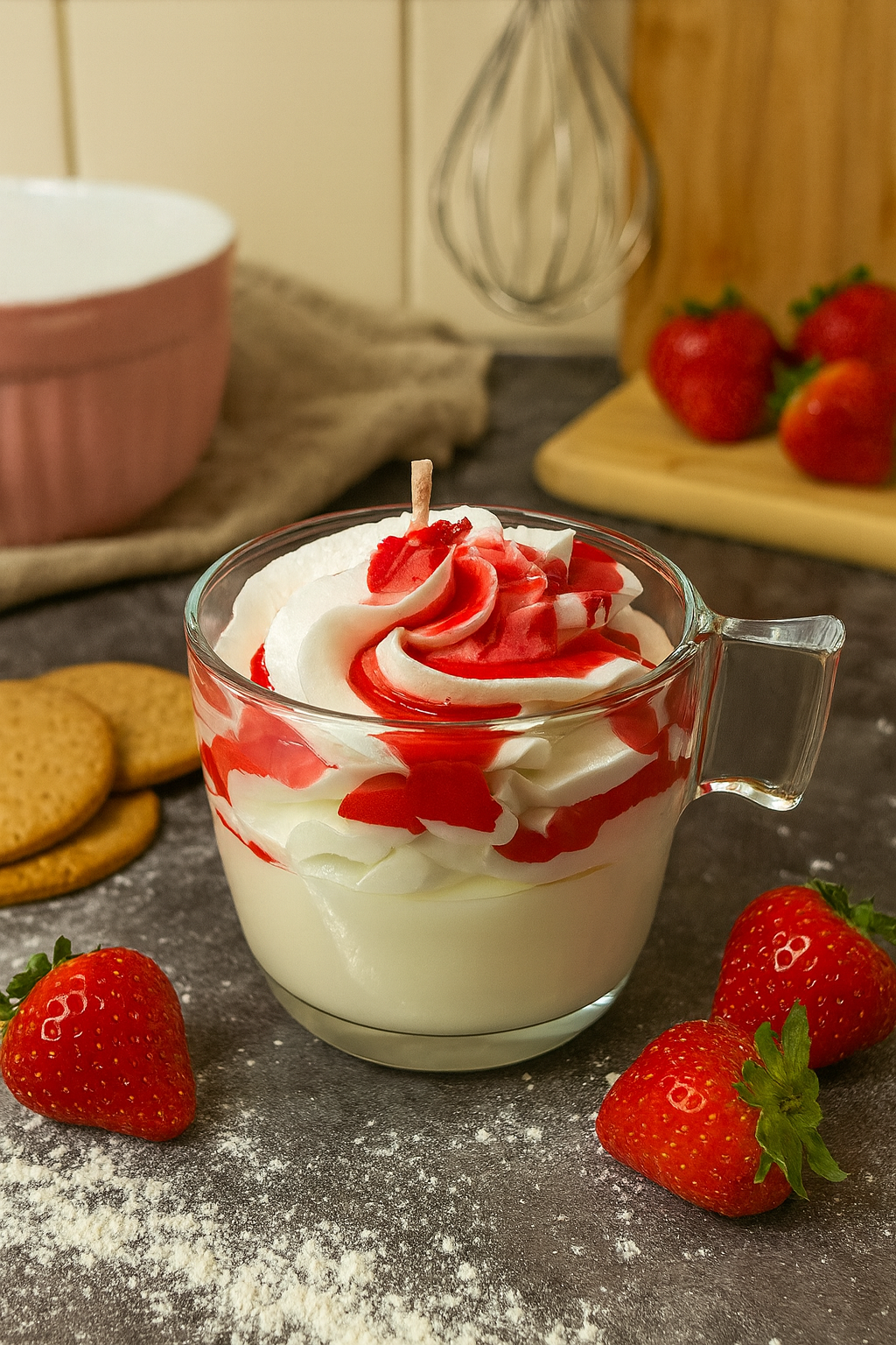 Bougie Tasse Fraise