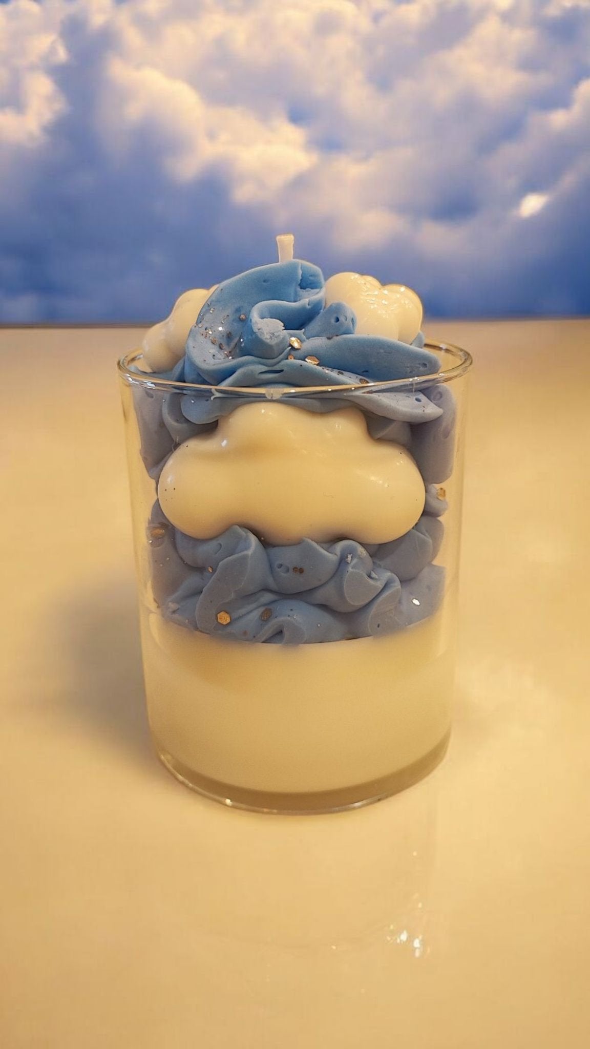 Bougie nuage bleu nuit