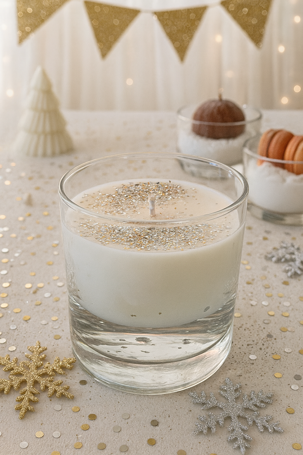 Bougie Grand Verre Jour de fêtes
