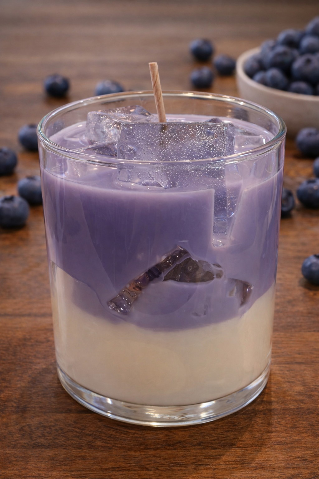Bougie Verre Latte myrtille