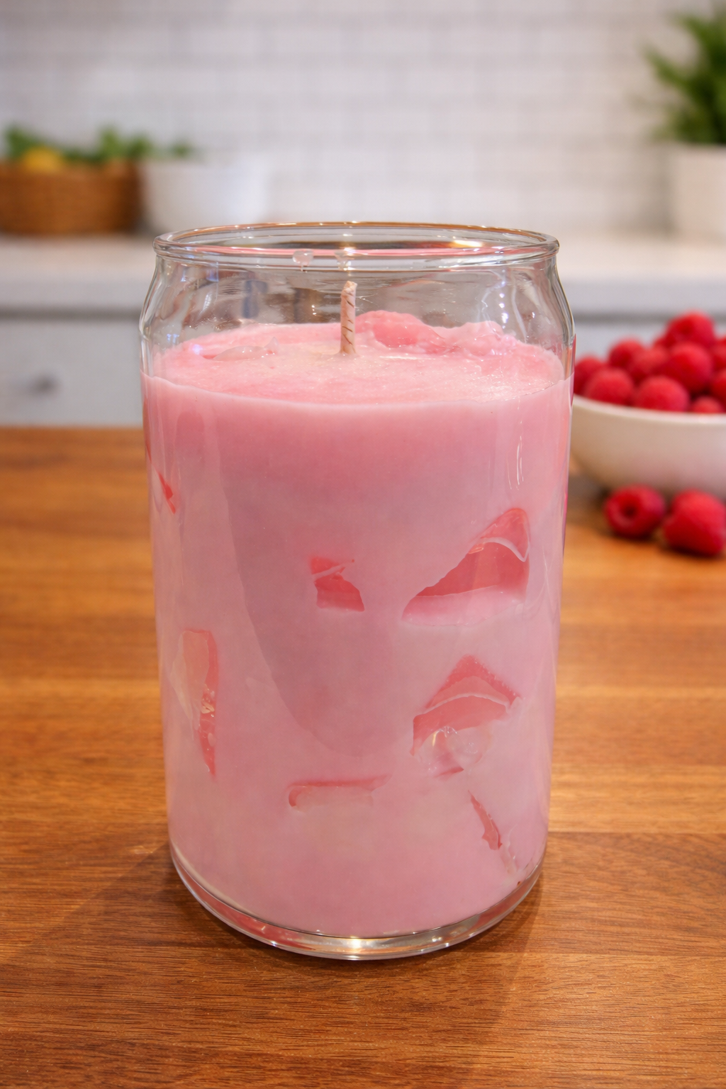 Bougie iced framboise big